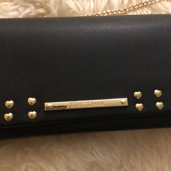 NWT 💗Betsey Johnson💗 black clutch crossbody - Picture 2 of 12